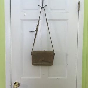 Vintage Tan Leather Coach Crossbody Bag